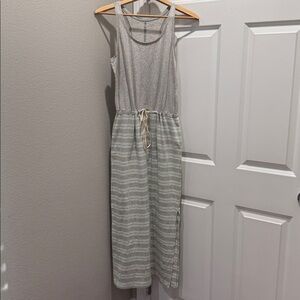 LOFT Gray and Teal Tank dress